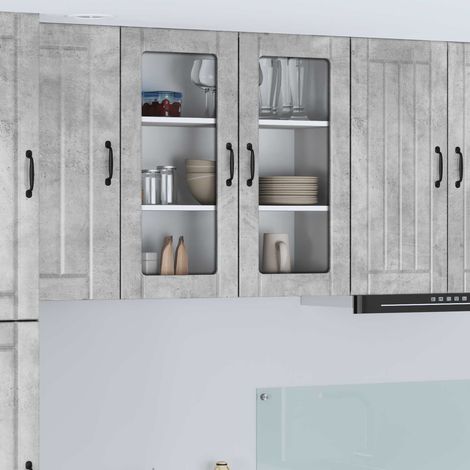 Küchenschrank Lucca Betongrau 80 x 31 x 80 cm Holzwerkstoff