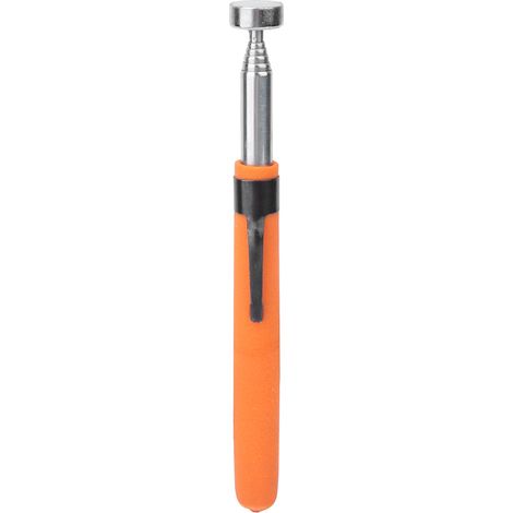 Barre de ramassage magnétique puissante 8 lb orange, outil télescopique en forme de stylo pour vis et écrous (1/5)