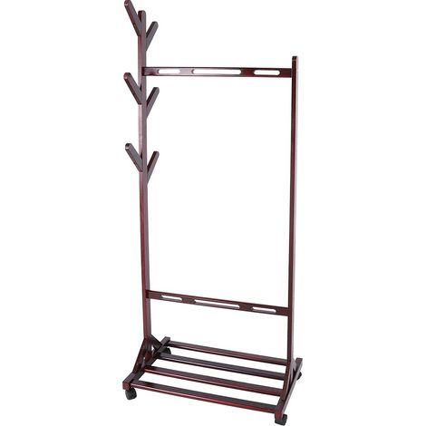 Porte-manteau mobile sur pied, organisateur de vêtements et chapeaux pour la chambre à coucher (1/4)
