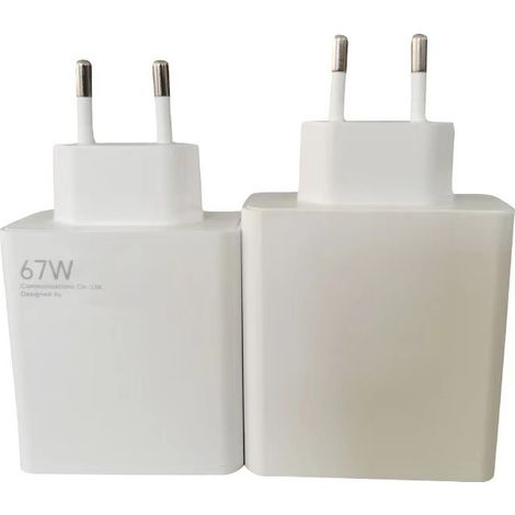 Chargeur prise UE super recharge rapide 67W, compatible 11/12 Pro/10S/10Pro – Chargeur UE 67W marque or (affichage décimal de puissance) (1/3)