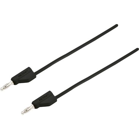 VOLTCRAFT MSB-300 Messleitung Lamellenstecker 4 mm Lamellenstecker 4 mm 1.00 m Schwarz 1 St. (1/4)