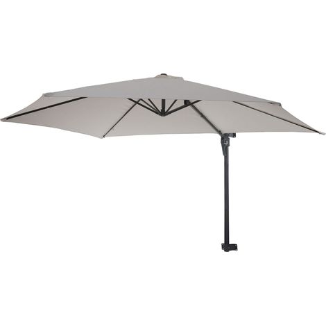 [NEUWERTIG] Wandschirm Acerra, Ampelschirm Balkonschirm Sonnenschirm, 3m neigbar, Polyester Alu/Stahl 9kg sand