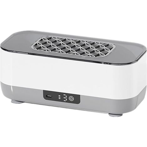 Nettoyeur à ultrasons pour bijoux, nettoyage à 360°, 21 x 9,7 x 8,3 cm, appareil de nettoyage avec support, lave-lunettes domestique, trois modes, pour lunettes, bagues, supports, prothèses dentaires, (1/5)