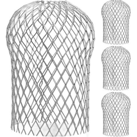 Juego de protección para bajantes de 4 piezas，filtro de hojas retráctil，juego de protección para bajantes ajustable，suciedad y roedores (1/5)