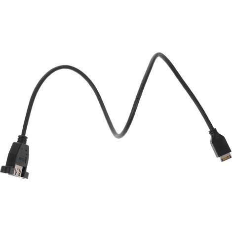 Adaptateur USB Type E vers USB 3.0 A Câble D'extension Flexible en PVC, Transmission Rapide, Fixation par Vis pour Montage sur Panneau Ordinateur (1/5)