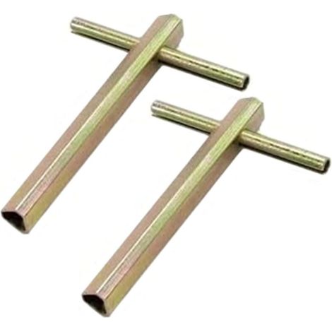 Clés de porte d'ascenseur- 2 pièces- serrure triangulaire en métal - clé triangulaire universelle pour ascenseur - clé triangulaire pour ascenseur de pompier domestique (1/5)