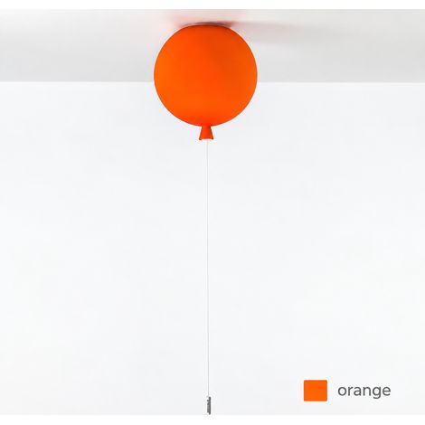 Suspension Ballon Enfant Scandinave Luminaire Acrylique orange diamètre 300 mm Câble 1,8 m 1 g – Livraison gratuite
