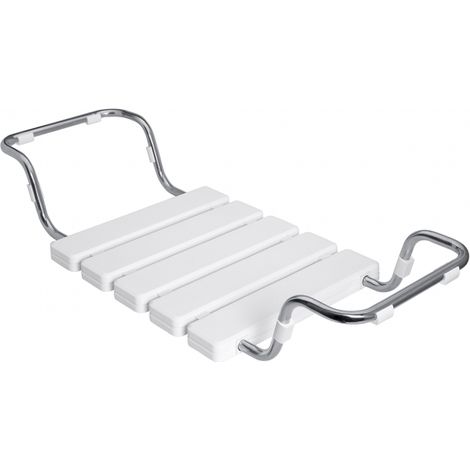 Siège de baignoire amovible et réglable HELP 74x32x13cm en acier inoxydable (1/4)