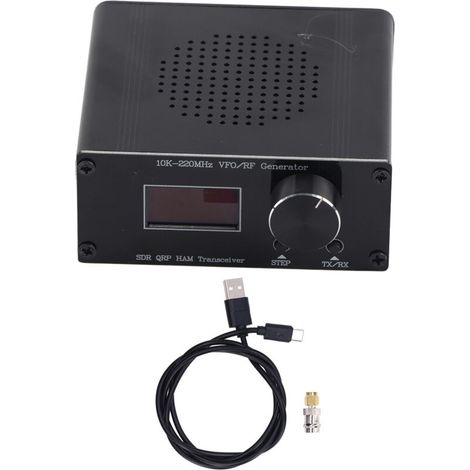 HF QRP SDR Transceiver, 10K-220 MHz Variable Frequency Oscillator, HAM Variable Frequency Oscillator RF VFO Generator, HAM Radio Transceiver, with USB Data Cable and 20 Presets (1/5)