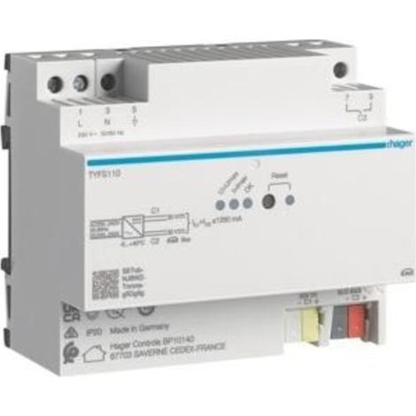 hager Spannungsversorgung KNX mit 2 Ausgängen inkl. 1 Drossel, 1280 mA