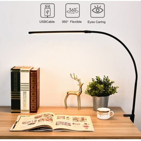 USB-Schreibtischlampe, 10 W, dimmbar, mit 3 Modi (kalt/warm/natürlich) und 10 Helligkeitsstufen, LED-Schreibtischlampe für Büro, Bildung, Lesen, Studenten, Arbeit (1/5)