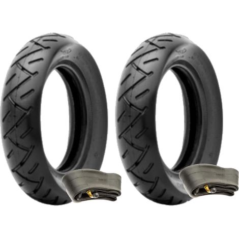 2 Pneumatici 10 x 2,50 + camere d'Aria per Monopattino Elettrico Hoverboard Scooter copertoni Antiscivolo 10 Ecovelo (1/4)