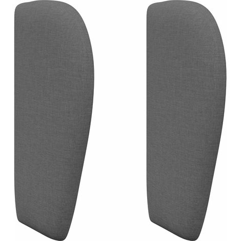 Kopfteil Ohr Dunkelgrau 40 x 23 x 6 cm Stoff vidaXL