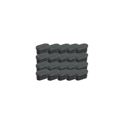 Embouts en plastique pour pieds de meubles Embouts ovales pour pieds de chaises Embouts en plastique pour pieds de meubles Embouts ovales pour chaises de trampoline 20 pièces (15x30mm) (1/4)
