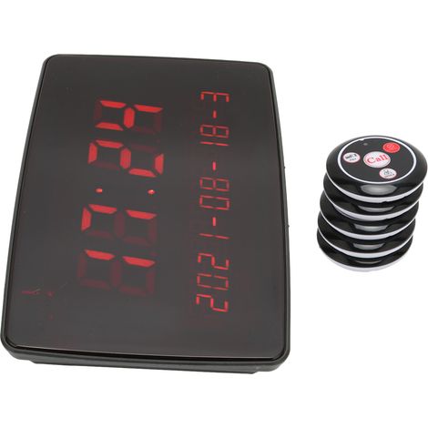 Système de radiomessagerie sans fil Coaster 10 bipeurs pour restaurants, hôtels et bars (110-240 V, prise européenne) (1/5)