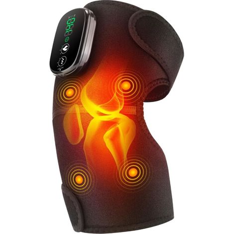 Kabelloses beheizbares Kniepolster, beheizbares Kniepolster mit Touchscreen, Schulter-/Ellbogen-Heizkissen mit 5 Heizstufen, 5 Vibrationsmodi, 4 integrierten Motoren, 5000-mAh-Akku (1/5)