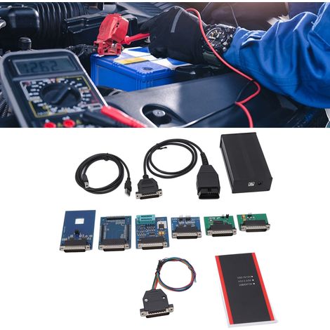 Iprog+ Pro V86 Programmiergerät mit Adapter, IMMO-Kilometerzähler-Reset-Tool für Bordcomputer, Iprog Prog US (1/5)