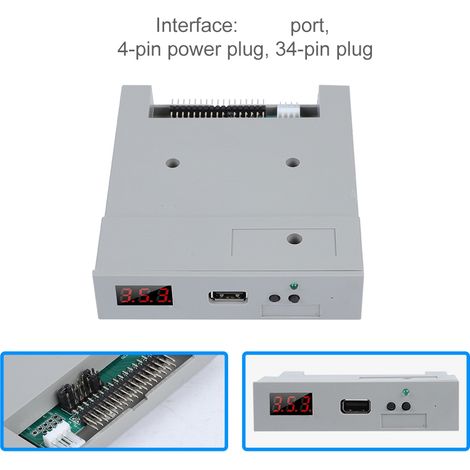 SFR1M44-U100 3,5"-USB-Diskettenlaufwerk-Emulator mit 1,44 MB SSD und Plug & Play (1/5)