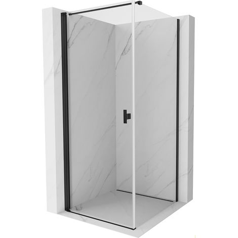 Mexen Mist-B Duschkabine schwenkbar 85 x 85 cm, transparent, schwarz - 8A2T-085-085-70-00 (1/5)