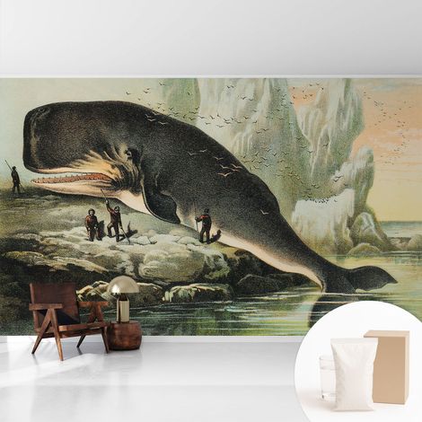 Tapete Vliestapete mit Kleber - abwaschbar - Tapete mit Motiv - trendige Wanddeko - elegant Fototapete Meeresgigantismus 416x254 cm (1/4)