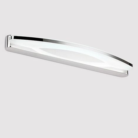 Applique Murale LED pour Miroir de Salle de Bain 54 cm, 12 W, économie d'énergie, étanche IP44, éclairage LED pour Maquillage, Coiffeuse Moderne en Acier Inoxydable (lumière Blanche). (1/5)