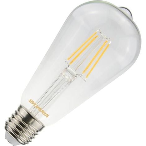 Ampoule LED 4.5W à filament ronde 2700K 470lm E27 230V 300° Retro ST64 ToLEDo SYLVANIA 0027175 (1/4)