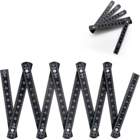 Ruban à mesurer de précision, ruban à mesurer noir, ruban à mesurer noir avec ruban à mesurer pliable à double échelle, adapté aux maçons, charpentiers, ouvriers de chantier (1/5)