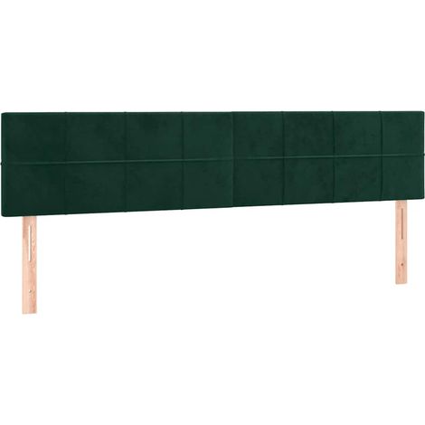 Têtes de lit Vert foncé 200x5x78/88 cm Velours (1/5)