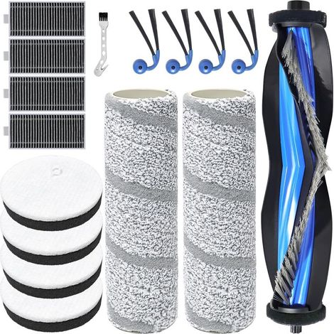 11 Ersatzteile – Hauptbürste – Baumwollfilter – Für Ecovacs Deebot X11 Omnicyclone – Tiefenreinigung von Hartböden und Teppichen – Schwarz – 20 x 15 x 5 cm (1/5)