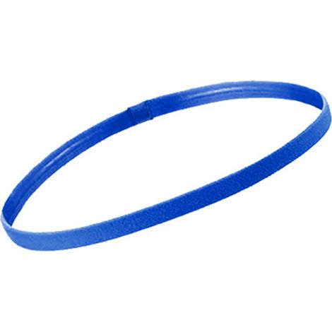 Bandeau sportif fin antidérapant élastique avec grip silicone anti-glisse, serre-tête de transpiration pour hommes femmes, football, basketball, soccer, tennis, bleu foncé (1/5)