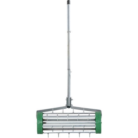 Rullo aeratore per prato con manico telescopico 98L x 45l x 87H cm Verde (1/5)