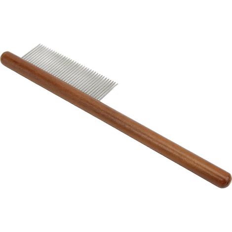 Peigne pour chats et chiens, en bois réutilisable, pour retirer les poils morts. Peigne à nœuds ouverts pour chats et chiens. Cheveux longs et denses. (1/2)
