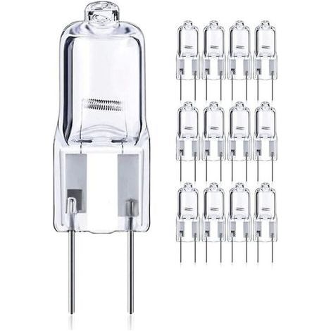 12 Stück 50W Gy6.35 / G6.35 dimmbare Halogen, Bi-Pin Basis 12V T4 G6.35 820lm (1/5)