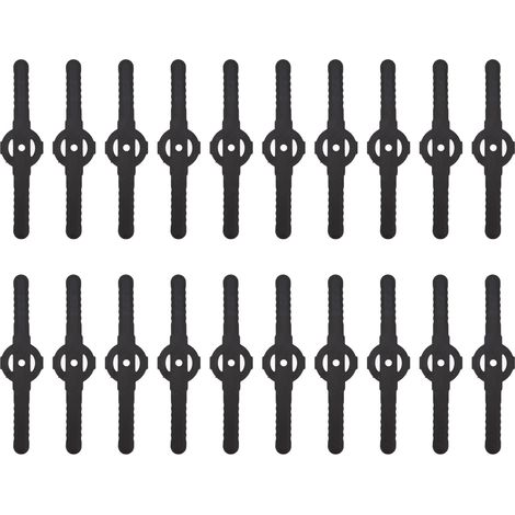 20 Pièces Lames de Tondeuse à Gazon en Plastique pour Coupe-Bordures Électrique, Accessoires de Coupe Longue Noirs (1/5)