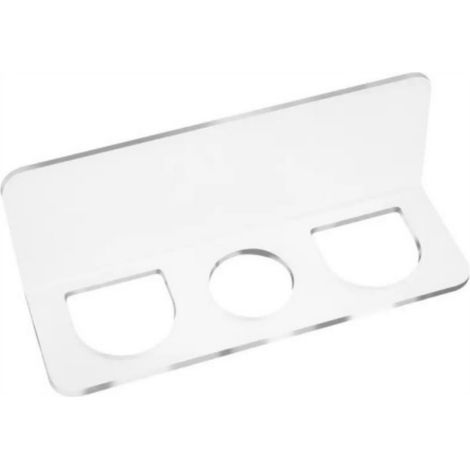 Étagère murale transparente sans perçage en acrylique, support de rangement pour brosses à cheveux et produits de salle de bain (1/5)