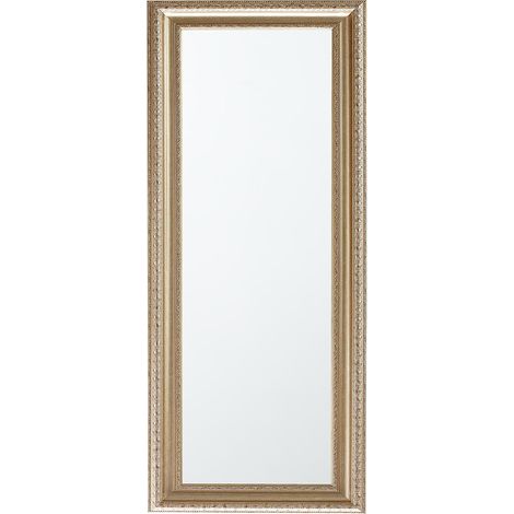 Espejo de pie dorado 51 x 141 cm marco rectangular decoración de suelo sala de estar dormitorio Aurillac