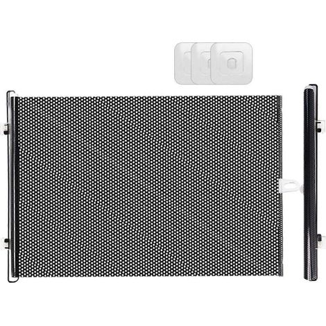 Barrière pour animaux sans perçage extensible chiens/chats intérieur/extérieur installation facile blanche moderne hauteur 50 cm (1/5)