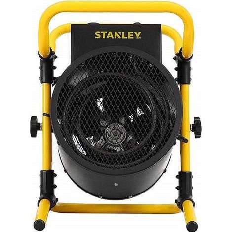 Stanley – Chauffage de chantier électrique 5000W – Diffusion homogène de chaleur – Pour grands espaces – Design robuste noir-jaune