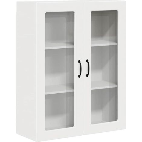 Maison Exclusive - Cabinet en verre mural PORTO Blanc 80 x 31 x 100 cm