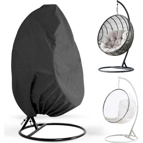 Housse Fauteuil Suspendu de Jardin 190x115cm, Imperméable, Résistant au Vent & UV, Protection Chaise Œuf