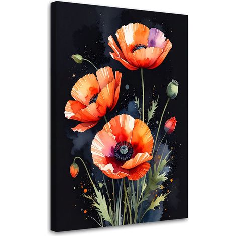 Cuadro en Lienzo Campo de amapolas rojas 20x30 (1/5)