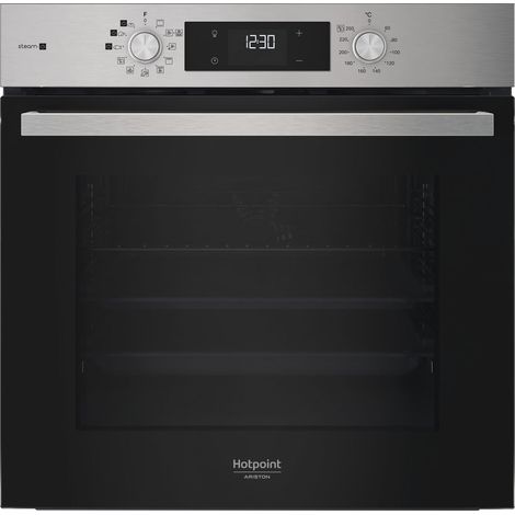 Hotpoint Ariston Forno da incasso HAO3 K58HSU1 X. Dimensione del forno: Media, Tipo di forno: Forno elettrico, Capacità interna forno totale: 71 L. Posizionamento dell'apparecchio: Da incasso, Colo...
