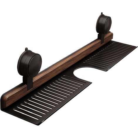 Étagères De Douche À Ventouses Étagères de Douche à Ventouse Murale Plateau Porte-Objets Sans Percage Gain De Place Pour Salle De Bain Chambre Cuisine (1/5)