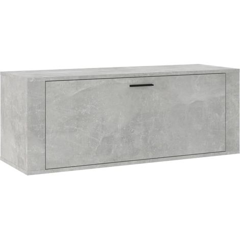 Armoire à chaussures range chaussures rangement meuble entrée couloir salon murale 100 x 35 x 38 cm gris (1/5)
