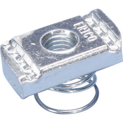 Ecrou de Profil en acier avec ressort pour Tige M10 Rail de Type C (à l'unité) ERICO 315060