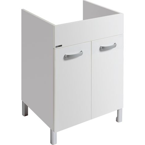 Mobile per Lavatoio DOMINA Bianco per Incasso 60x50 per Ceramica e Plastica (1/5)