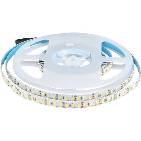 Tira LED V-TAC SMD5730 20W/m 5m 120 LED/m 1800Lm/m 12V Blanco cálido IP20 CRI 90