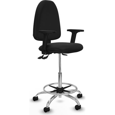 Piqueras y Crespo Silla de Oficina negra ajustable (1/3)