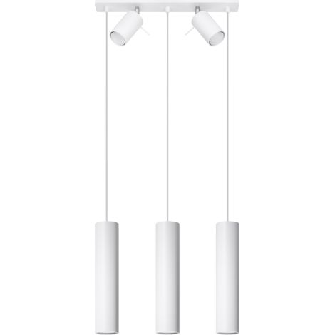 Lámparas colgantes Ring blanco acero 5xGU10 45cm Sollux (1/5)
