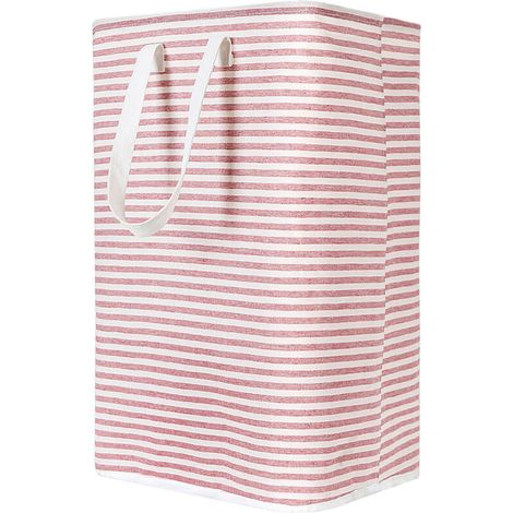 Panier à linge pliable rouge de 72 litres, 40x30x60cm, tissu imperméable (1/5)